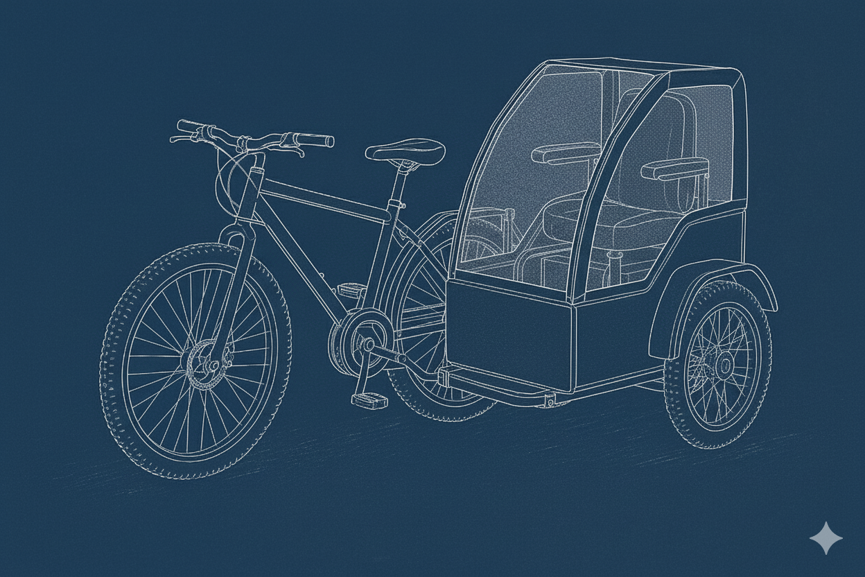 Illustration indicating what the setup could look like with the canopy.